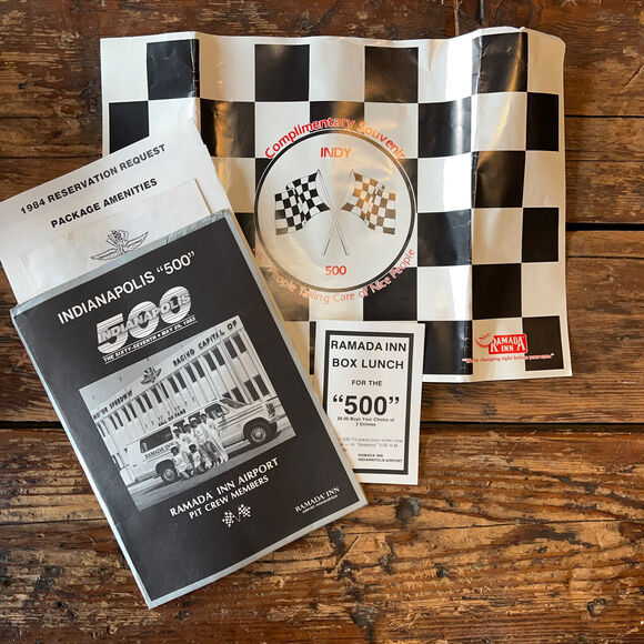 Vintage 80s Indy 500 Souvenir Lot Tickets Pennant Programs Coin Purses 3+ LBs - Picture 8 of 11